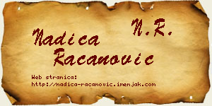 Nadica Račanović vizit kartica